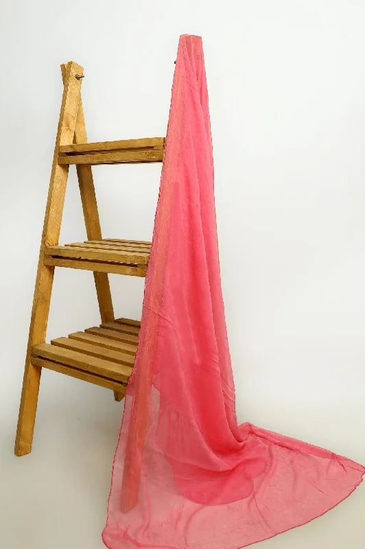 Pink Crinkle Chiffon Dupatta