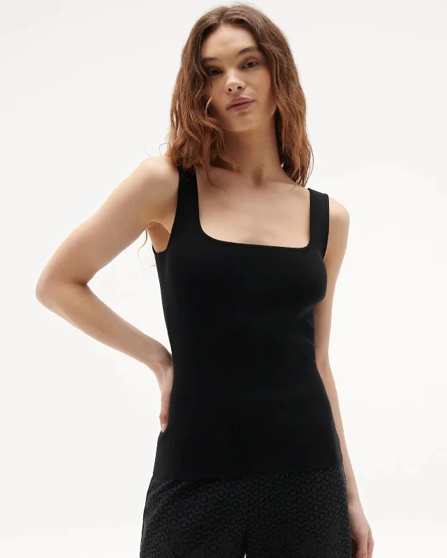 Marla Sweater Tank Black