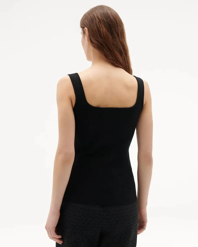 Marla Sweater Tank Black