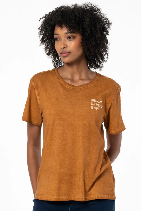 Organic Dye Statement T-Shirt _ 141563 _ Tan