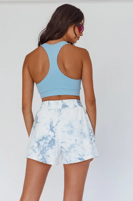 Tahlee Pocket Shorts Tie-Dye Grey