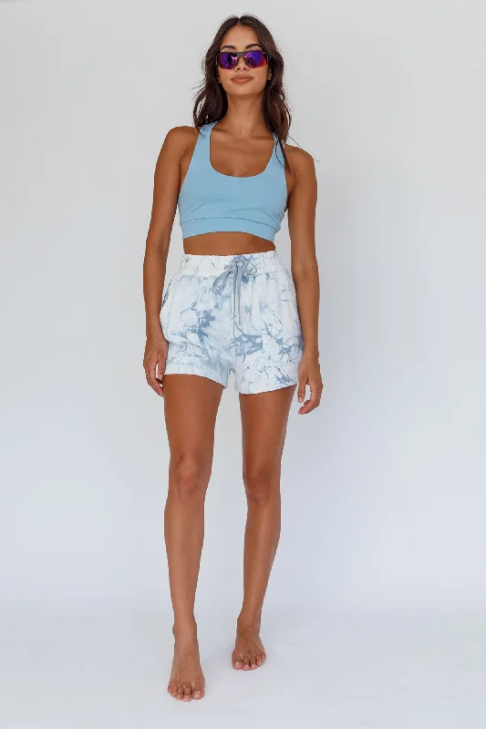 Tahlee Pocket Shorts Tie-Dye Grey