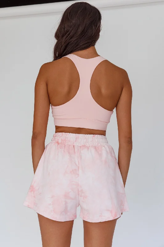 Tahlee Pocket Shorts Tie-Dye Pink