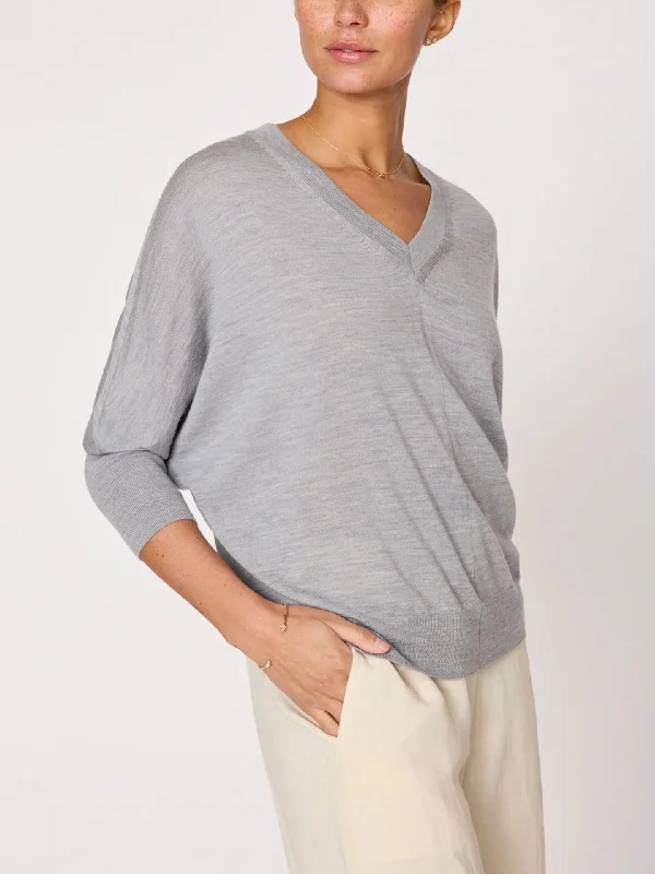 Ursa Knit Top Mineral Grey Melange