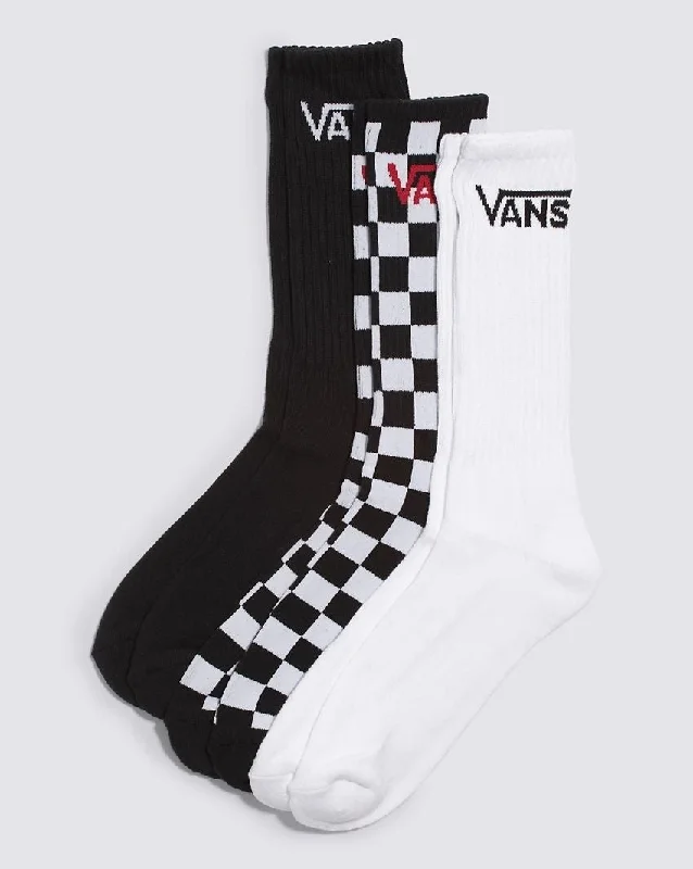 Vans Mens Classic Crew Socks Black/White