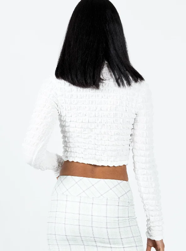 Winfrey Long Sleeve Top White