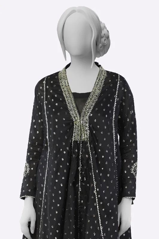 Black Embroidered Kurti