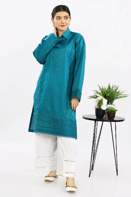 Solid Teal Kurti