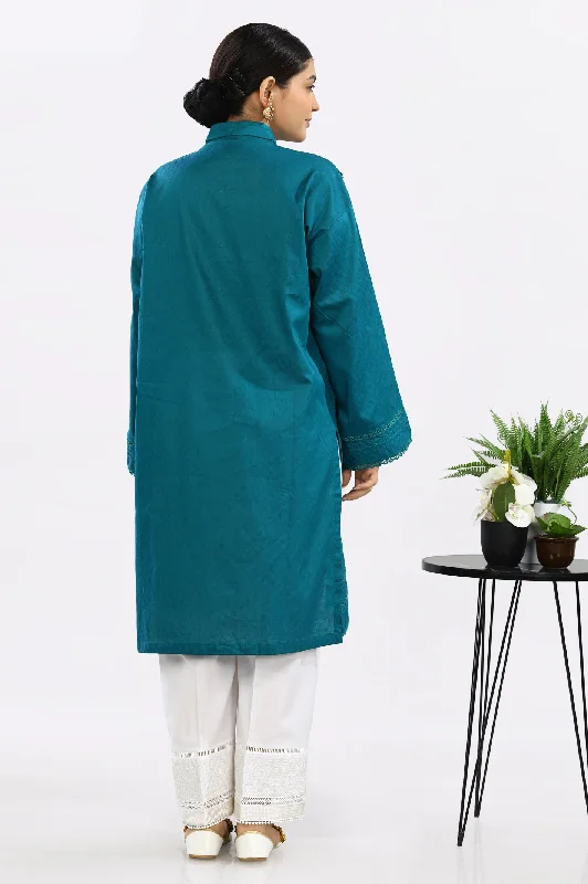 Solid Teal Kurti