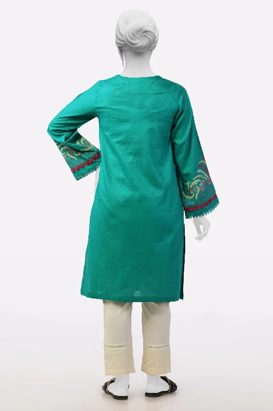 Green Embroidered Kurti