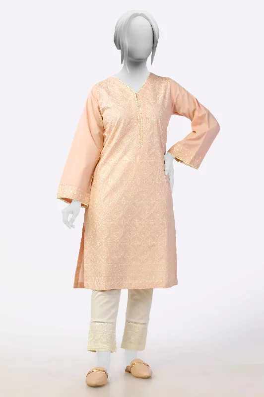 Light Pink Embroidered Kurti