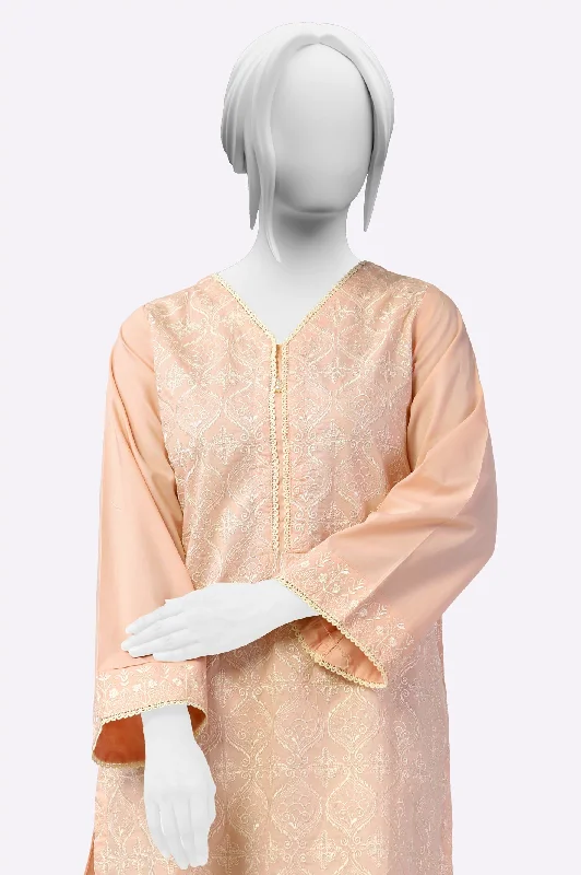 Light Pink Embroidered Kurti