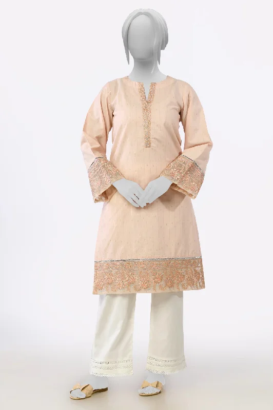 Pink Embroidered Kurti