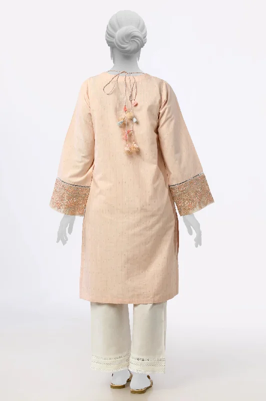 Pink Embroidered Kurti