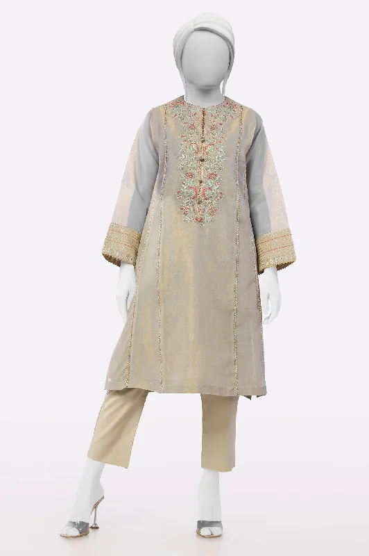 Thunder Grey Embroidered Kurti