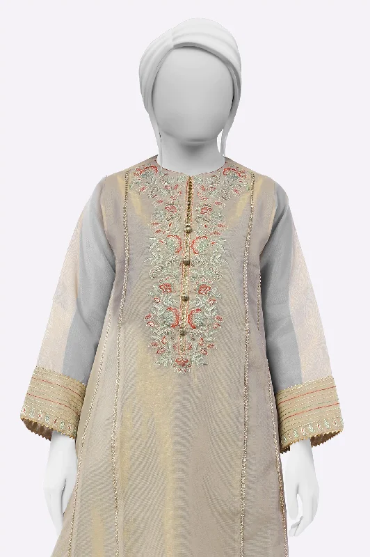 Thunder Grey Embroidered Kurti