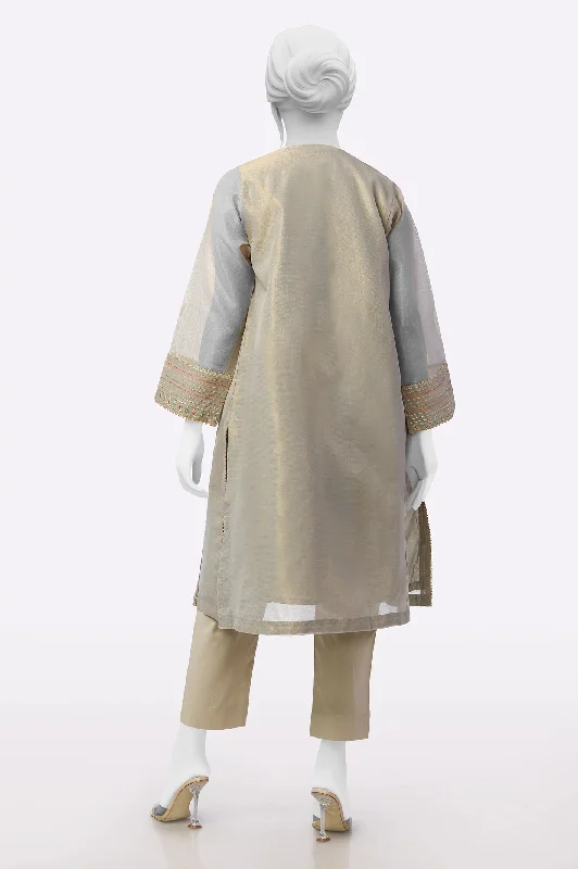 Thunder Grey Embroidered Kurti