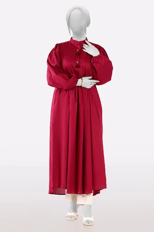 Maroon Stylised Maxi Dress