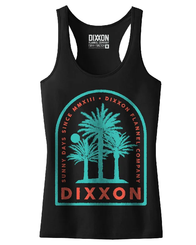 Women's Sunny Days Fitted Tank - Black