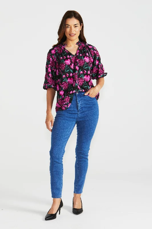 Betty Basics Cecilia Blouse Floral Print