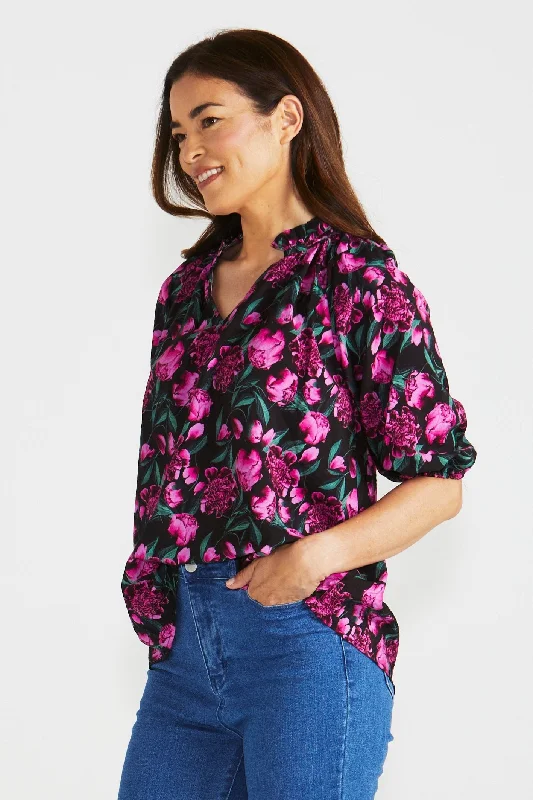 Betty Basics Cecilia Blouse Floral Print