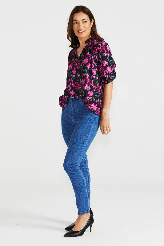 Betty Basics Cecilia Blouse Floral Print