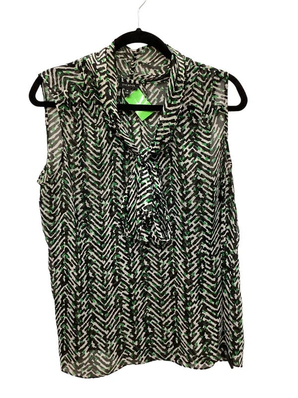 Black & Green Top Sleeveless Talbots, Size Xl