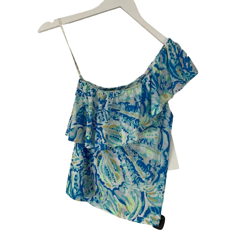 Blue Top Sleeveless Designer Lilly Pulitzer, Size Xs