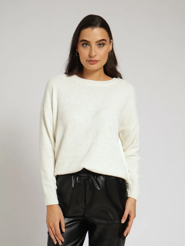 Chenille Pullover - Cream