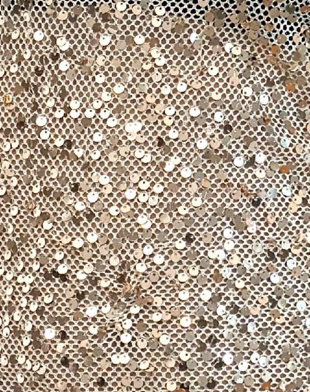 Dudley Vest Top in Sequin Mesh Gold