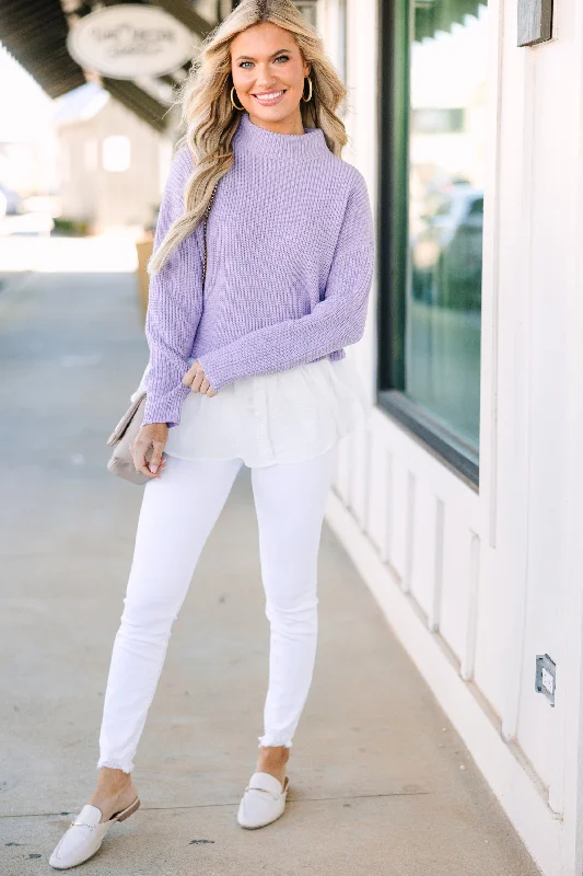 Focus On You Lavender Purple Layered Sweater