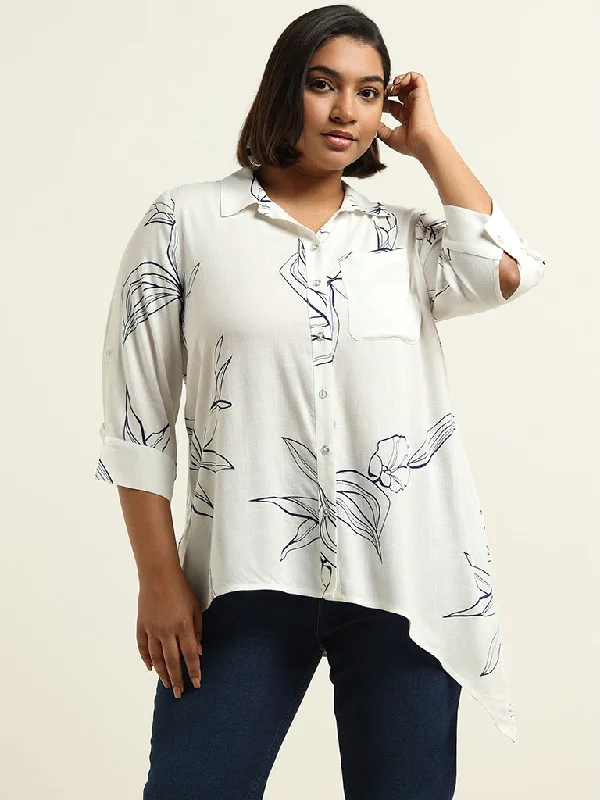 Gia White Asymmetric Shirt