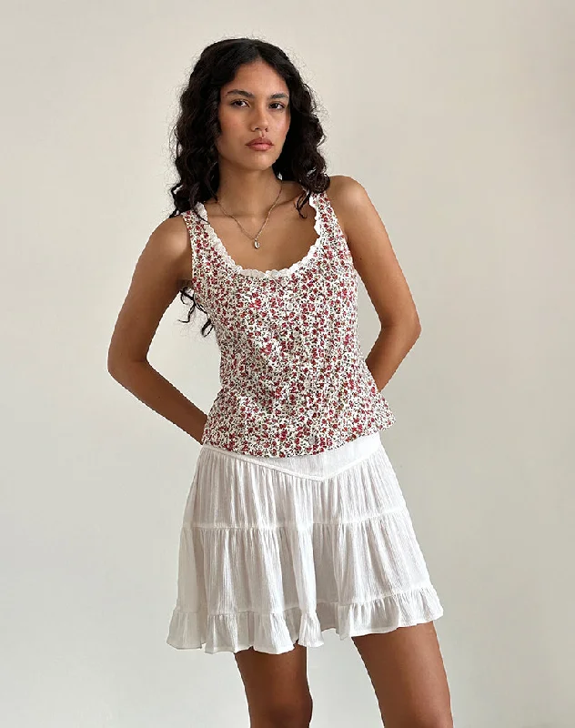 Grodita Vest Top in Pretty Ditsy