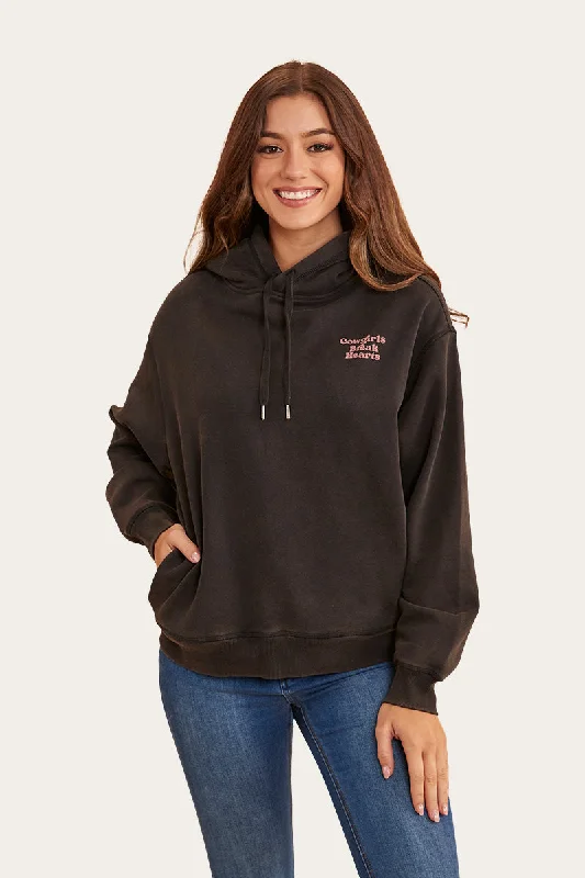 Heart Breaker Womens Hoodie - Black