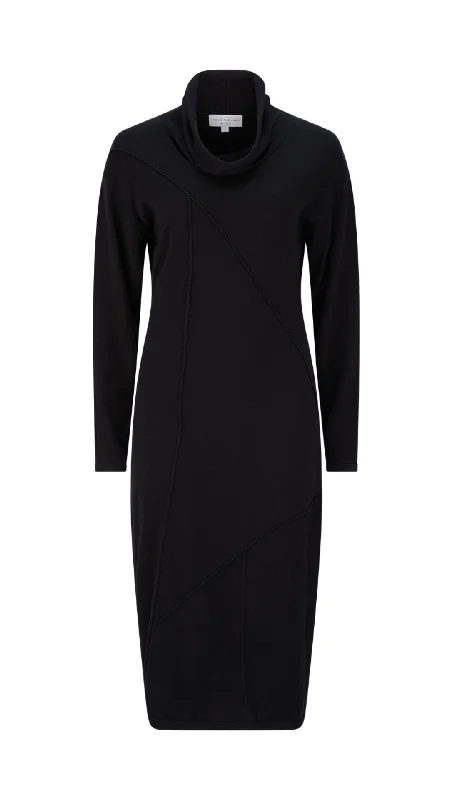 Holly Cotton Knit Dress - Black