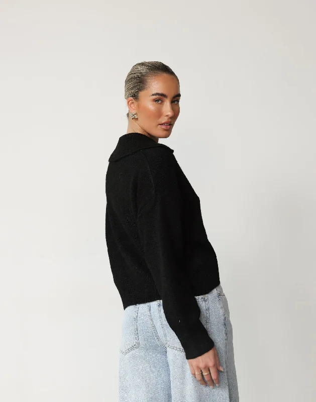 Keeley Knit Cardigan (Black)