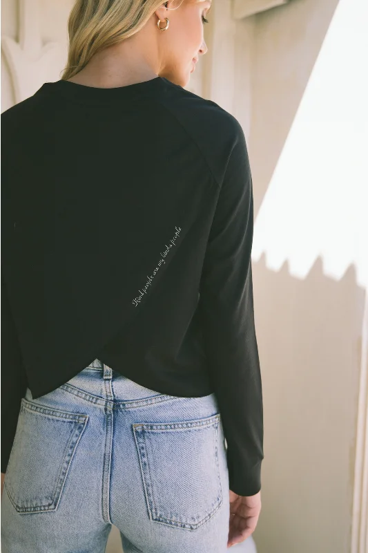 'Kind Kinda People' Cross Back Long Sleeve Tee