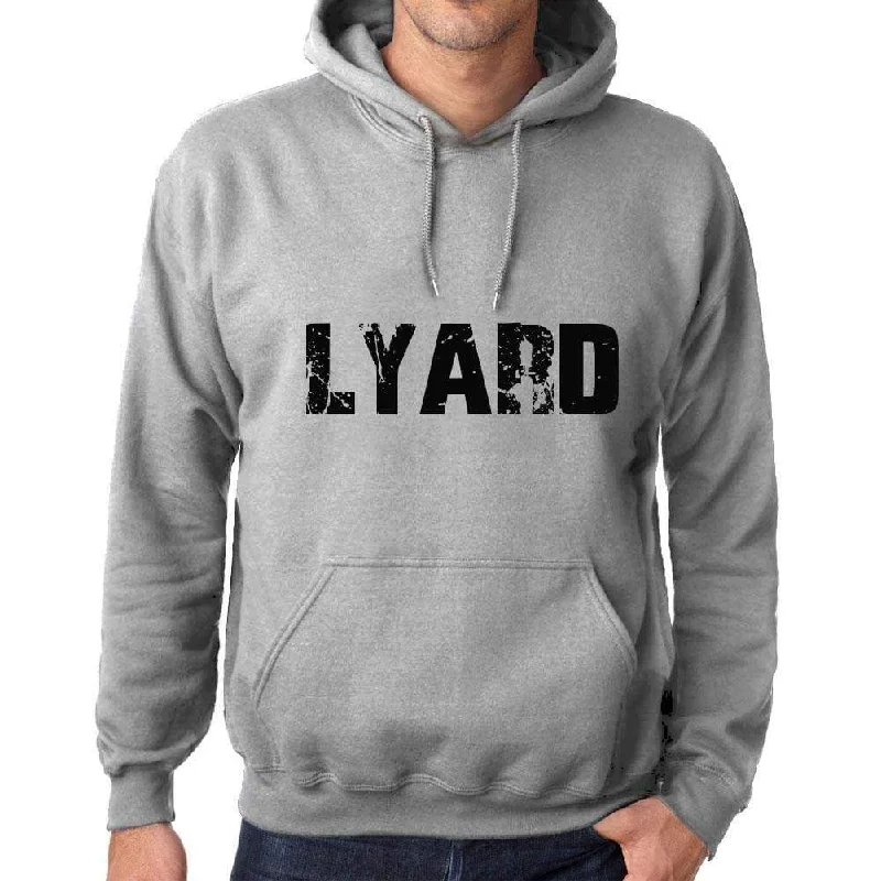 Unisex Printed Graphic Cotton Hoodie Popular Words LYARD Grey Marl