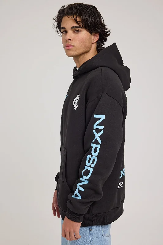 Nena & Pasadena Carlton Blues AFL Relaxed Hoodie Jet Black