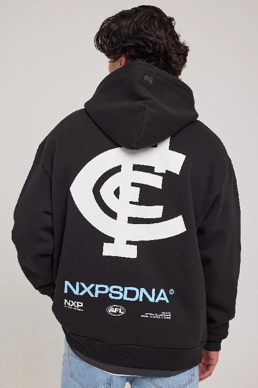 Nena & Pasadena Carlton Blues AFL Relaxed Hoodie Jet Black