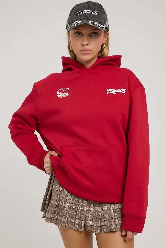 Neovision Ballerina Street Relaxed Hoodie Red