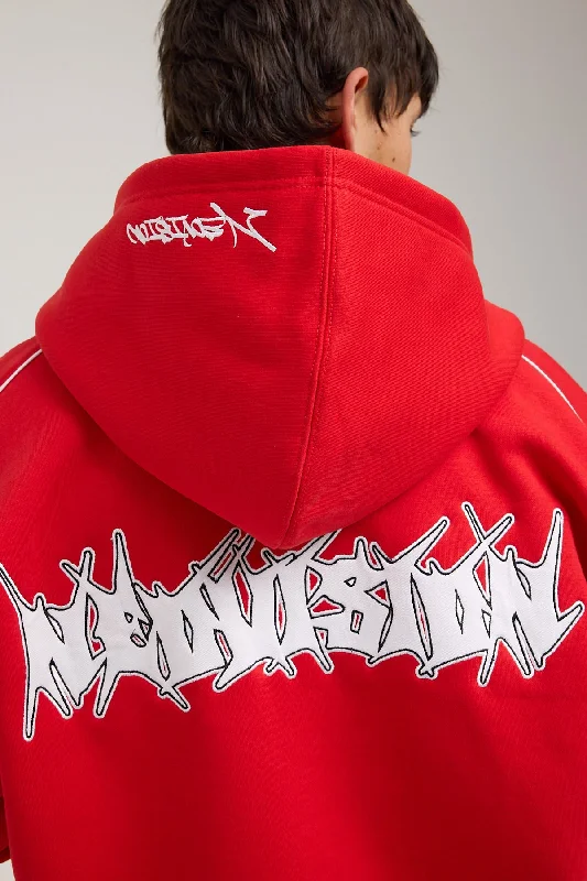 Neovision Touchdown Zip-Up Street Hoodie Red