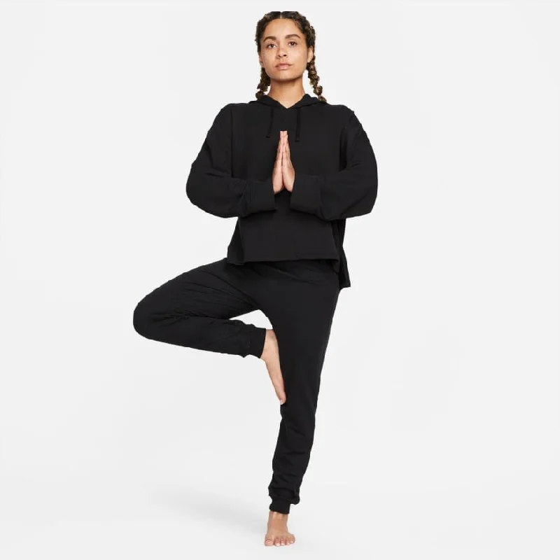 NIKE WOMEN'S YOGA DRI-FIT BLACK FLEECE HOODIE