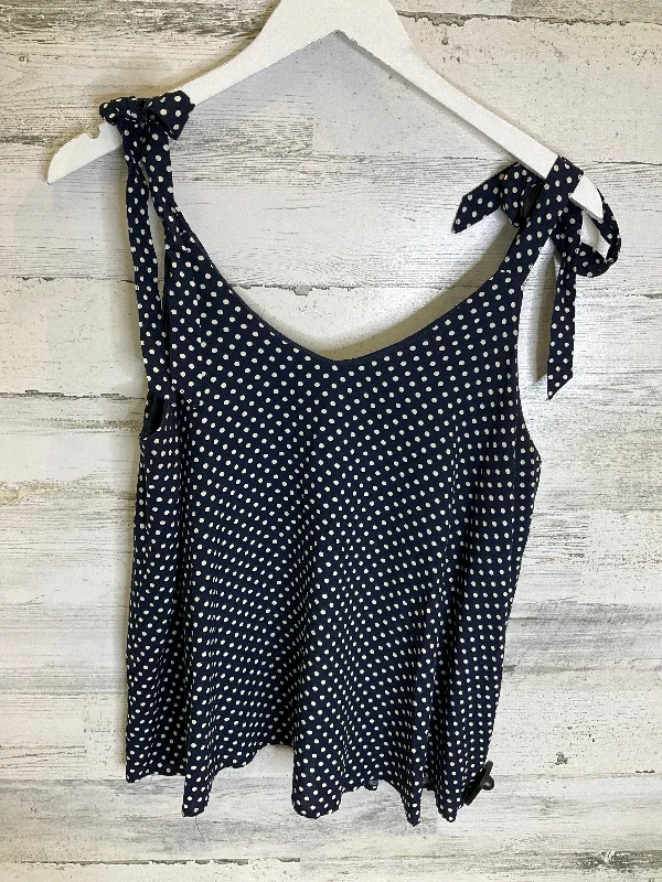 Polkadot Pattern Blouse Sleeveless Clothes Mentor, Size M