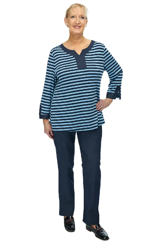 Adaptive Top - Torie | Navy Stripes