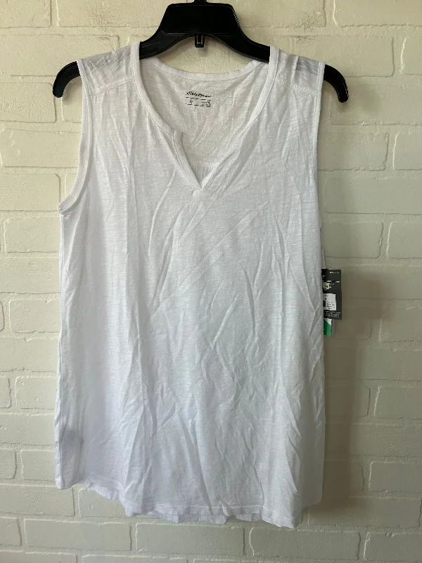 White Top Sleeveless Basic Eddie Bauer, Size M